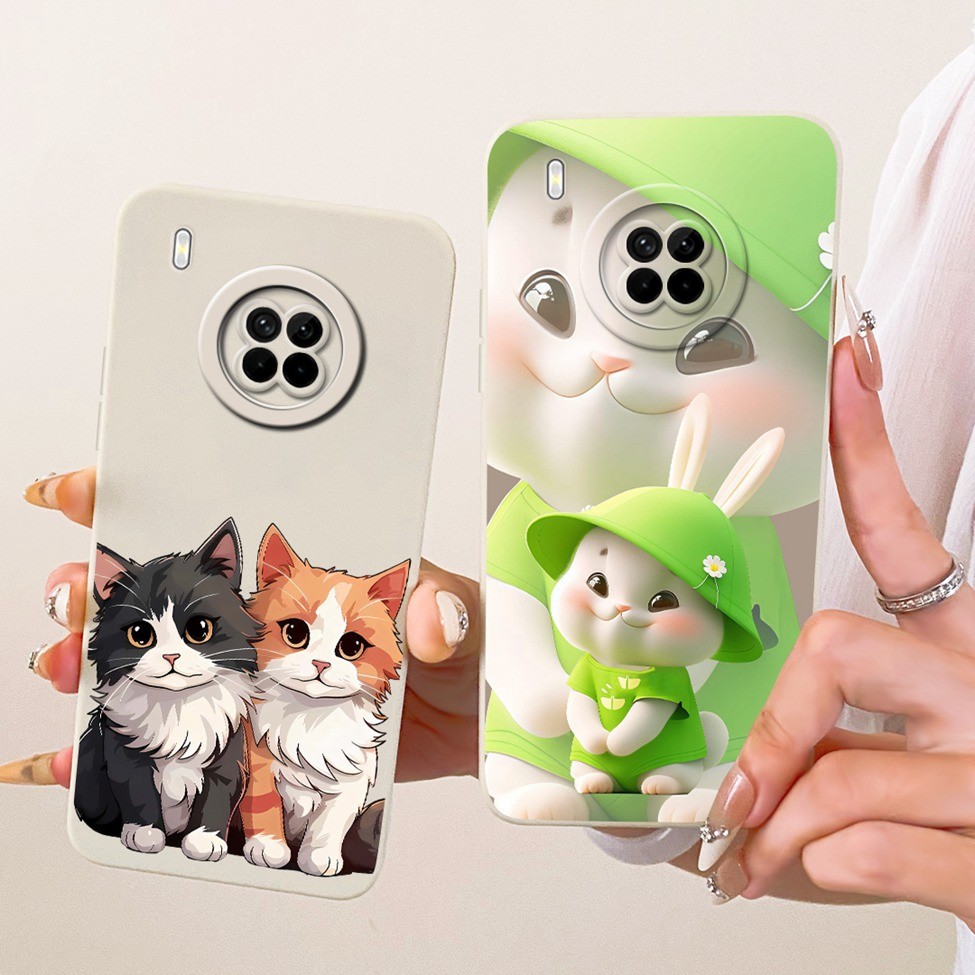 Ốp lưng Huawei Y9a FRL-L22 Silicone Hoa thời trang sang trọng Kawaii Vỏ sơn dễ thương FRL-L23 FRL-22 FRL-23