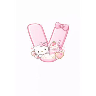 Móc Khoá Chữ Cái Kitty Ngọt Ngào đáng yêu