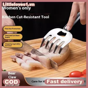 Littleloves1 Móng Vuốt Cắt Thép Không Gỉ Công Thái Thực Phẩm Cắt Nĩa Dụng Cụ Nhà Bếp Cách Nhiệt Dễ Dàng Cắt Chien Và Thịt Bò Để Nướng VN