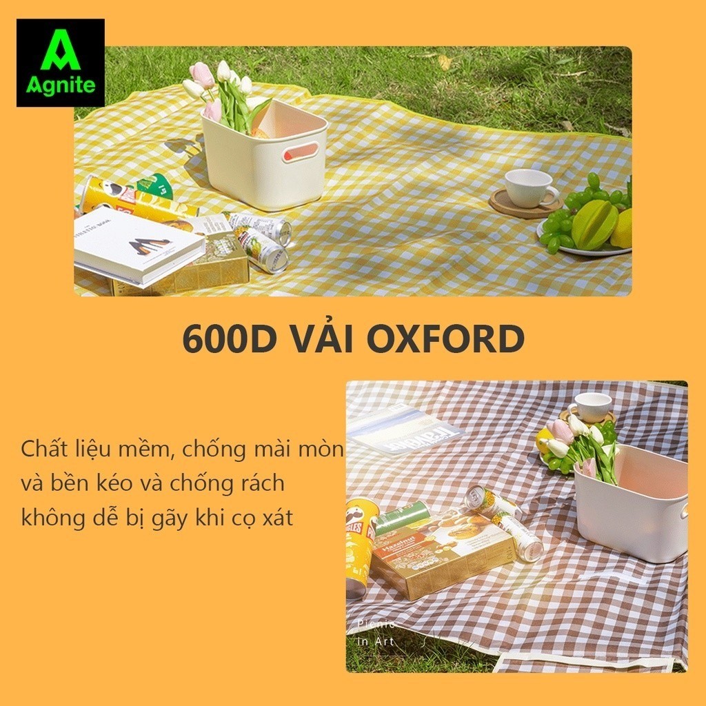 Thảm dã ngoại picnic camping Deli Vusign họa tiết gấp gọn - Thảm trải bàn chống thấm nước