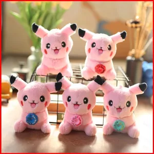 BH2 Ngẫu Nhiên Một Màu Hồng Pikachu Sang Trọng Búp Bê Quà Tặng Cho Bé Gái Túi Mặt Dây Chuyền Pokemon Đồ Chơi Nhồi Bông Cho Trẻ Em Móc Khóa Búp Bê HB2