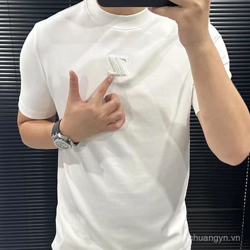 Áo thun nam form ôm, co giãn tốt, phù hợp mùa xuân hè