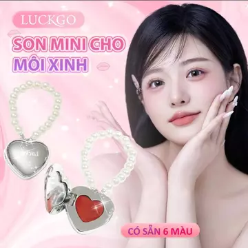 LUCKGO Son Bùn Hình Trái Tim Lì Mịn Như Nhung Chất Son Mềm Mượt Lên Màu Bền Lâu