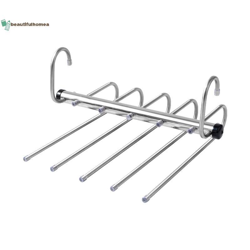 BeautifulHomeA Móc treo quần gấp 5/9 lớp thép không gỉ tiết kiệm không gian, dùng cho tủ quần jean và khăn