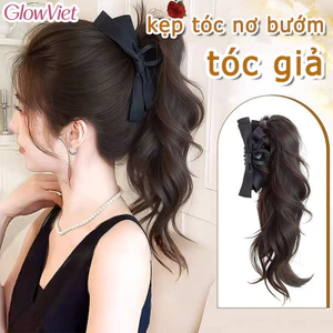 Tóc Giả Nối Đuôi Ngựa Tạo Đỉnh Đầu Cao,Kẹp Cài Có Nơ,Dây buộc tóc giả phong cách Hàn Quốc,Đội Là Đẹp Đi Làm Đi Chơi