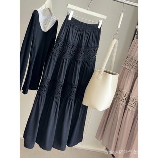 Váy móc rỗng chất lượng cao, thời trang mùa xuân-hè, phù hợp dáng người cỡ lớn