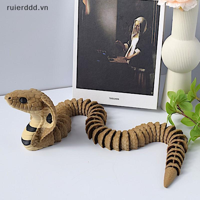 # ruierdd # Tượng King Cobra in 3D Mô hình thực tế Mô hình thực tế Đồ trang trí rắn Đồ trang trí để bàn.