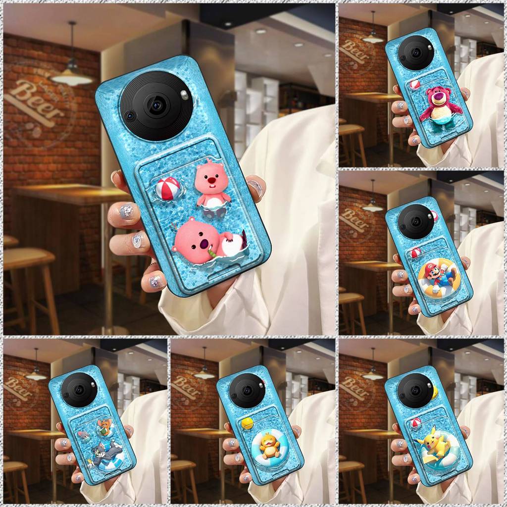 Ốp Điện Thoại TPU Chống Sốc Cho Sharp Aquos R8 Pro / SH-51D / R8S Pro Túi Đựng Thẻ Khe Cắm Thẻ Tay Áo Chống Thấm Nước Thiết Kế Thời Trang Hoạt Hình Silicon Dễ Thương Bọc Toàn Bộ Chống Bụi Bẩn