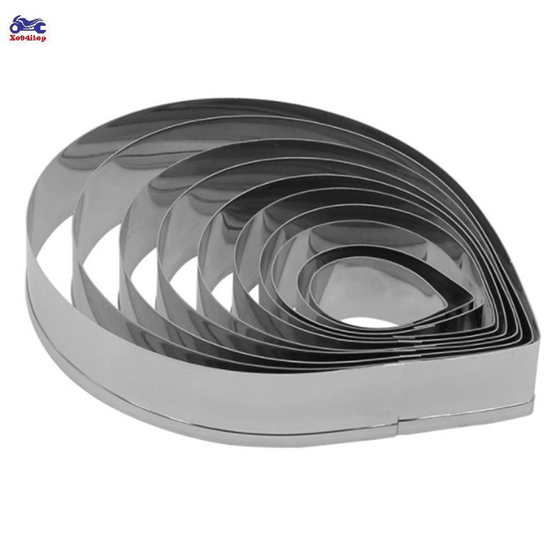 XOITOP 7 cái/bộ khuôn cắt bánh quy thép không gỉ hình cánh hoa hồng Sugarcraft dụng cụ làm bánh VN