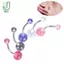 Bộ 8 cái nút nhẫn barbell rốn bụng, đầy màu sắc và lấp lánh