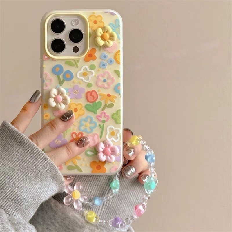 Ốp lưng Iphone hoa màu vàng cho iPhone 16 15 14 13 12 11 pro max plus 7 xr xs plus