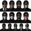 SQ3 Skull Balaclava Mặt nạ chống gió Chiến thuật Mũ đội đầu Khăn quàng cổ cần thiết cho thể thao ngoài trời QS3