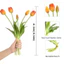 SHUPUN 5 Cái / 1 Hoa Tulip Nhân Tạo, Bó Hoa Tay Cao Su 41CM, Bó Hoa Mô Phỏng Cảm Ứng Thực Tế Cao Cấp Cho Đám Cưới Trang Trí Nhà