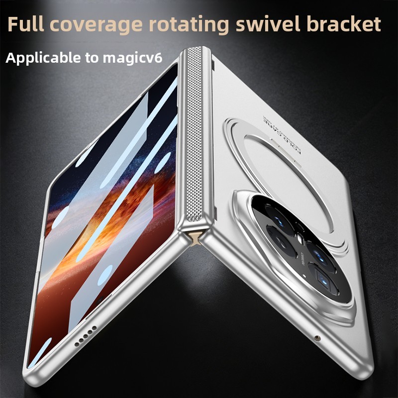 Giáp Bản Lề Từ Tính Bao Gồm Tất Cả Dành Cho Honor Magic V6 V 6 V5 Sạc Không Dây Nhẫn Giá Đỡ Màn Hình Kính Mờ Bao Cho Magic V5