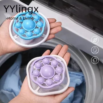 Bộ lọc máy giặt YYLINGX, Dụng cụ làm sạch sản phẩm sạch Túi lọc bóng giặt, Nâng cấp Máy bắt tóc lông thú Túi lưới lọc có thể tái sử dụng cho gia đình & sinh hoạt
