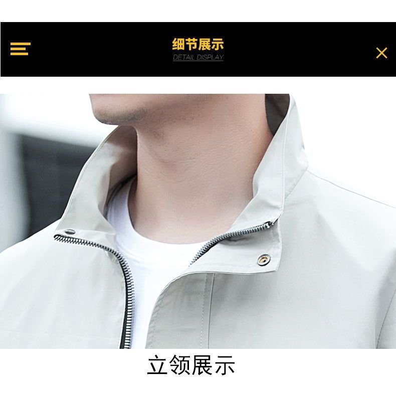 Áo Khoác Cổ Đứng Slim Fit Thoáng Khí Cho Xuân Thu