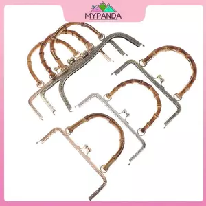 MYPANDA Ví Kiss Clasp Lo Khung Kim Loại Túi Xách Khóa Lo Tay Cầm Tre Túi Ly Hợp.