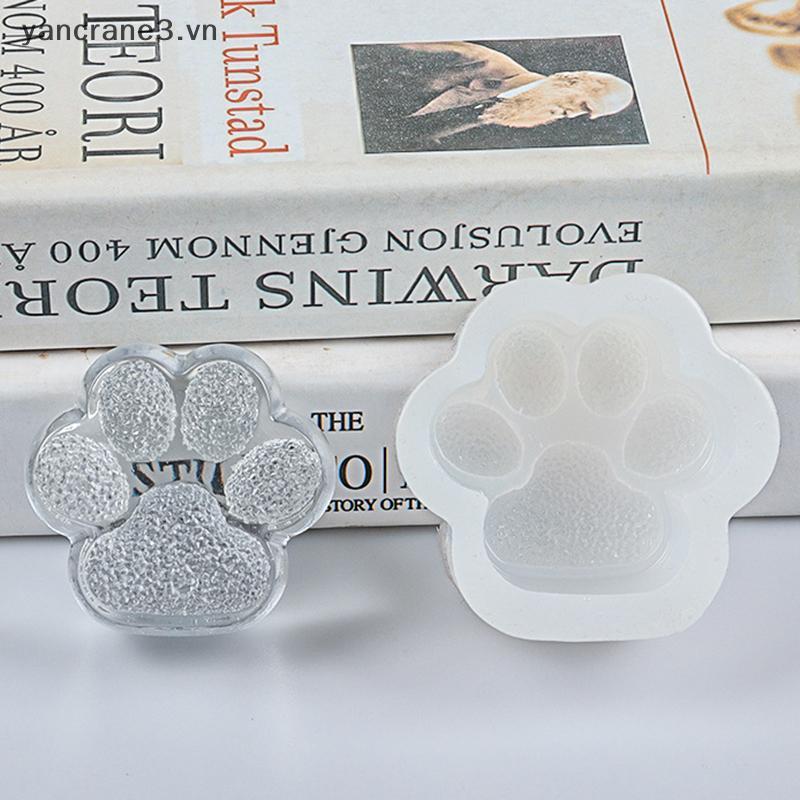{YAN} 1 Chiếc Khuôn In Hình Chân Mèo Khuôn Silicon Chân Chân In Hình Paw Chảo Nướng Silicon Xà Phòng Đơn Khay Nến Máy Làm Khuôn {ya}