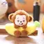 HFTOY 1 Món Đáng Yêu Chuối Khỉ Móc Khóa Quyến Rũ Khỉ Dễ Thương Sang Trọng Trang Trí Túi Mềm Mặt Dây Chuyền Cho Bé Trai Quà Tặng ~