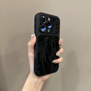 Ốp điện thoại cửa sổ lớn họa tiết núi tuyết sang trọng cho iPhone17 16 15 14 13 Pro Max bảo vệ chống sốc cho máy ảnh và bảo vệ vỏ sau cứng khỏi rơi.