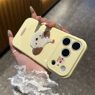 Hoạt Hình Dễ Thương 3D Puppy Pig 3D Trái Tim Tình Yêu Bên Ốp Lưng Điện Thoại Silicon Mềm Cho iPhone 17Promax 17Air 11 12 13 14 15 16 Pro Max 15Plus Chống Sốc Nữ Di Động