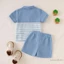6m-4y Bé Trai Mùa Hè Bộ Sọc Chữ Golf Yếu Tố In Hình Áo Thun Tay Ngắn Co Giãn Eo Quần Short