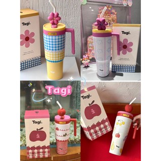 🔥 siêu bền 🔥 có ống hút Bình nước giữ nhiệt dung tích lớn Tagi giữ nhiệt cốc đập cánh đồng hoa tấn sức chứa lớn xe dễ thương băng rơm thép không gỉ