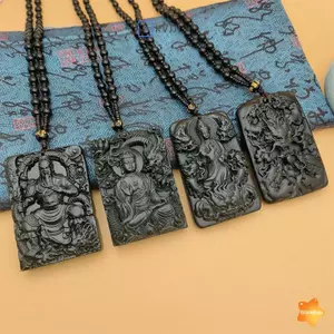 Mặt dây chuyền Phật Maitreya màu đỏ xanh, làm từ nhựa hổ phách - Quà tặng thời trang dành cho nữ