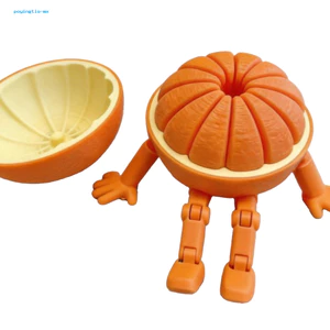 Poyingtis 3d In Hình Citrus Fidget Đồ Chơi Giảm Căng Thẳng – Bóng Xích Xoắn Ốc Có Thể Mở Rộng Chuyển Động Mịn Màng Thiết Kế Chanh Cam Thực Tế Để Tập Trung Giảm Lo Âu