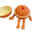 Poyingtis 3d In Hình Citrus Fidget Đồ Chơi Giảm Căng Thẳng – Bóng Xích Xoắn Ốc Có Thể Mở Rộng Chuyển Động Mịn Màng Thiết Kế Chanh Cam Thực Tế Để Tập Trung Giảm Lo Âu