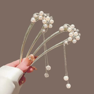 Kẹp Tóc Cổ Điển Châu Á Hạt Ngọc Trai, Phù Hợp Để Tạo Kiểu Tóc Đẹp