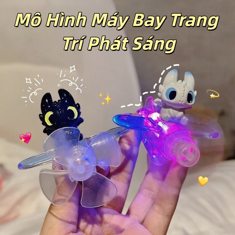 ✈️Giao Hàng 24h✈️ Đèn động cơ hoạt hình Đèn chạy bằng gió Đèn hình máy bay Mini dễ thương