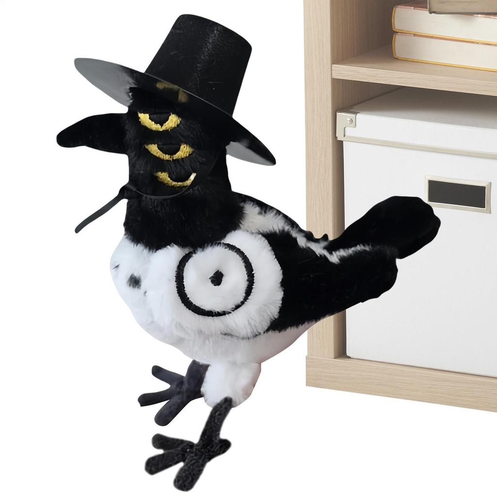 For Devil Hunter Plush Animals Movie Character Three-Eyed Bird Plushie Plush Stuffed Animal Toys for Children junlavn