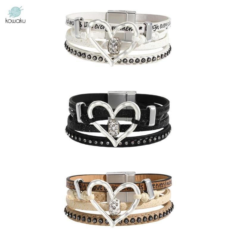 Vòng tay đính cườm thủ công nhiều lớp có khóa, phù hợp cho bữa tiệc của bé gái tuổi teen