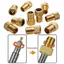 Bộ chuyển đổi NKSFX Presta sang Schrader, Bộ chuyển đổi van xe đạp nhẹ bằng đồng, Bộ chuyển đổi F / V sang A / V màu vàng