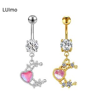 LUImo Mặt Dây Chuyền & Nhẫn Rốn Thép Không Gỉ Hình Thú, Trái Tim và Hoa Văn Bướm