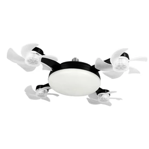 Đèn LED trần chức năng excila 4 lưỡi 3 nhiệt độ màu Có thể điều chỉnh độ sáng và động cơ yên tĩnh