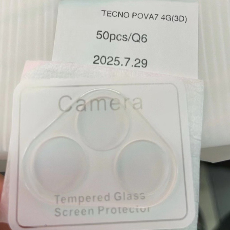 Dành cho bảo vệ ống kính máy ảnh Tecno Pova 7 Ultra 5G 3D cho TECNO Pova7 4G pova7ultra Vỏ bảo vệ mặt sau bằng kính cường lực trong suốt