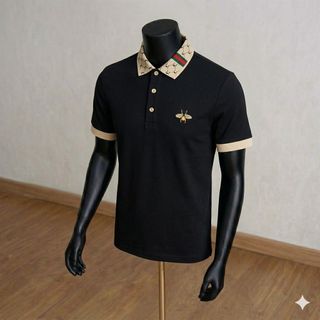 Áo polo nam hai màu cổ dệt thêu ong sắc nét sao, chất liệu dệt kim độc đáo, phong cách basic ấn tượng.