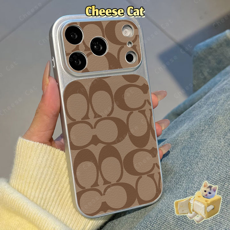 Ốp bảo vệ da thời trang tên tuổi lớn Ánh Sáng sang trọng xu hướng iPhone cho iPhone 17 16 15 12 11 14 13 Pro Max