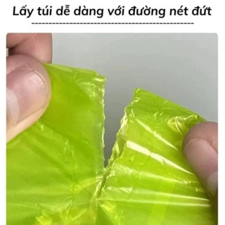 Cuộn 100 Túi Rác Ngải Cứu Khử Mùi Chống Côn Trùng Chịu Lực Tốt Tự Phân Huỷ Thân Thiện Môi Trường 45x40cm