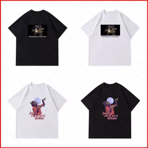 Áo thun ngắn tay Michael Jackson bằng chất liệu bông, thiết kế unisex, phù hợp xu hướng thời trang mùa hè