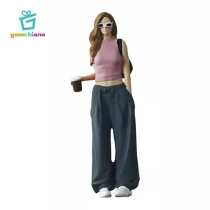 Gamchiano 1 / 64 Cô Gái Thu Nhỏ Hình Người Thu Nhỏ Chắc Chắn Mini Bộ Sưu Tập Người Nhỏ Mẫu Cho Diorama Micro Phong Cảnh Trang Trí