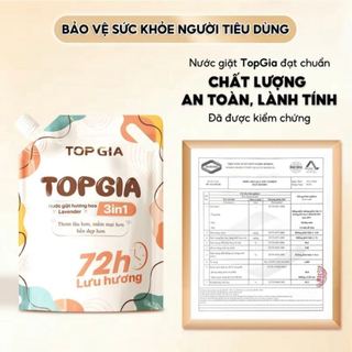 Nước Giặt Xả Top Gia 3in1  Hương Huyền Diệu Túi 2L Dịu Nhẹ An Toàn Cho Da Lưu Hương 72H