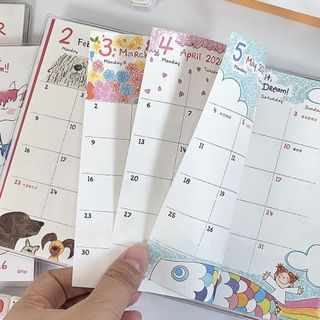 RISEDOT 2026 Planner, Sách chương trình nghị sự trang bên trong màu sắc Coco Girl, Quà tặng DIY với lịch Hẹn Sách Đồ dùng học tập