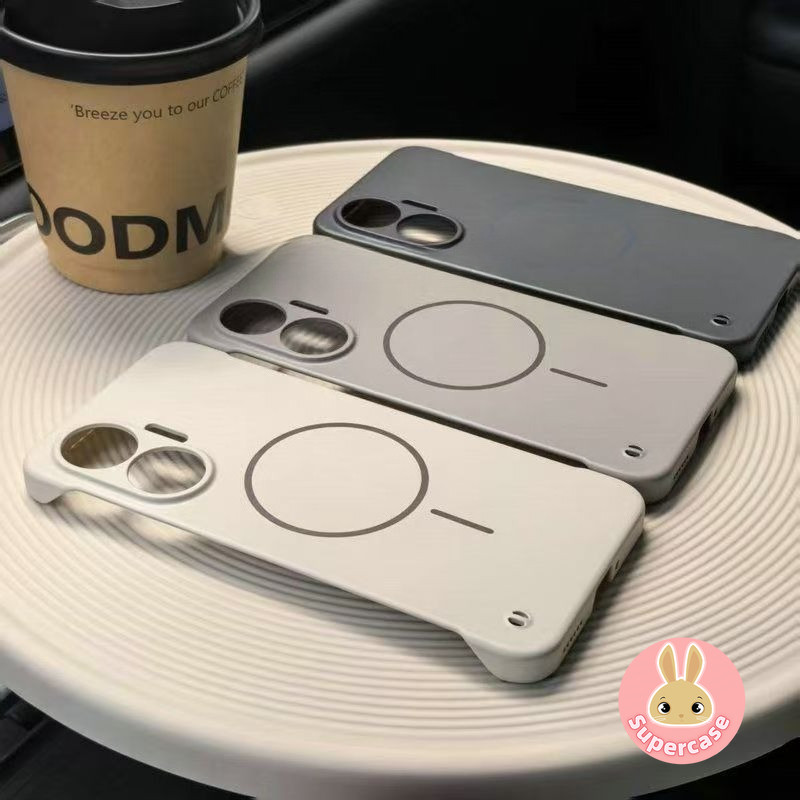 Ốp Điện Thoại Từ Tính Tản Nhiệt Cho Redmi 14C 14R A4 Note 15 14 13 Pro Plus K80 K70 Ultra K60 Pro Turbo 4 5G 4G Da-Feel Siêu Mỏng Không Khung Matte Vỏ Mềm