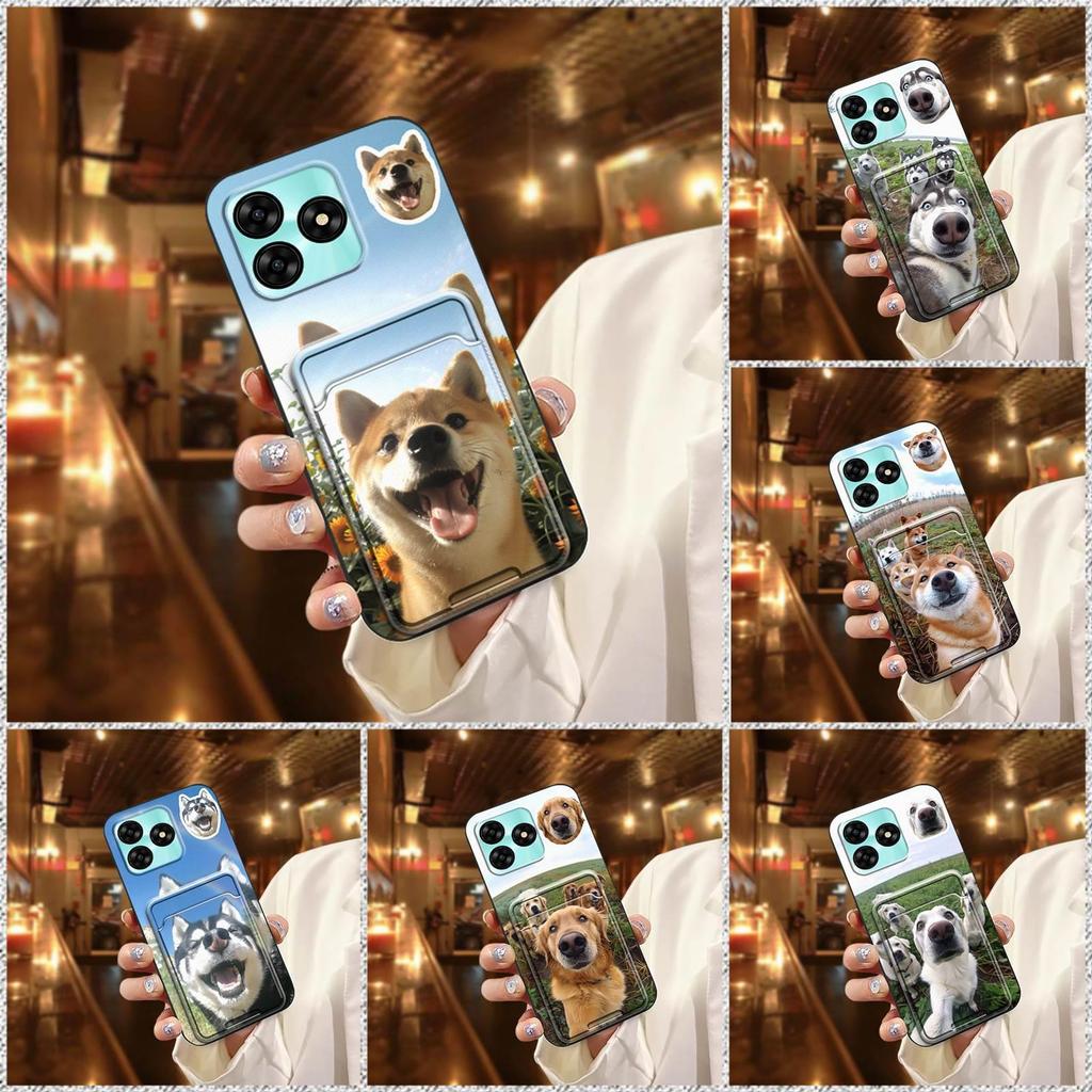 Ốp Điện Thoại Dễ Thương UMIDIGI G5 / G5A, Bọc Toàn Bộ, Phim Hoạt Hình Chó Mèo, Ốp Lưng Bền, Silicone TPU, Túi Đựng Thẻ