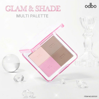 [Ảnh thật] [Ảnh thật] ODBO  Bảng phấn khối và má hồng 2in1 ODBO tạo khối mũi mặ má hồng tiện gọn tiết kiệm OD1331