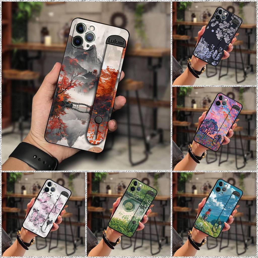 Vỏ điện thoại di động Màu trơn Vỏ điện thoại cho iphone 12 Pro Max / ip12Pro Max Vỏ điện thoại Dây đeo cổ tay Vỏ mềm Tranh ốp lưng Silicon trưởng thành Dây đeo cổ tay Chống sốc Chống bụi bẩn