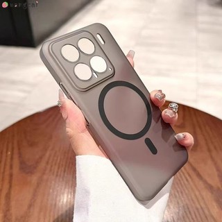 Dành Cho Xiaomi 17 15 15S 14 13 13T Civi 5 Poco F7 F6 F5 X7 X6 Pro Max Ultra Vỏ Điện Thoại Từ Siêu Mỏng Đơn Giản Kinh Doanh Mờ Trong Suốt Vỏ Cứng